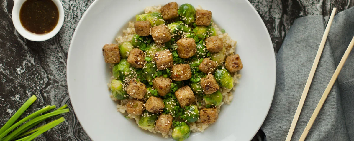 Recipe Kit Crispy glazed tofu and Brussels sprouts